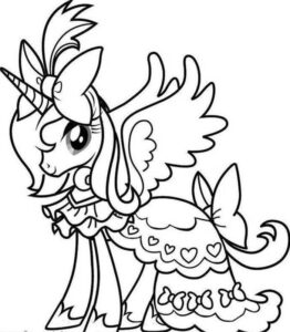 desenho de unicórnio lindo para pintar