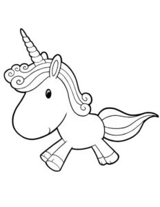 desenho de baby unicórnio para pintar