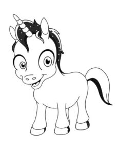 bebe unicórnio para colorir