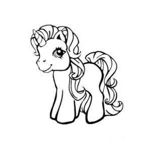 desenho de mini unicórnio para colorir
