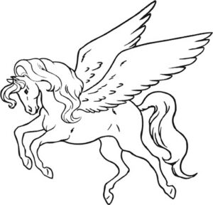 pintar desenho gratuito de unicórnio alado em pdf