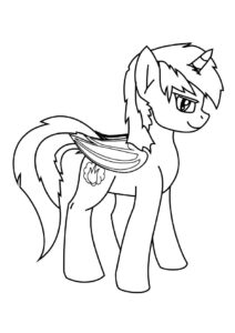 desenho de unicornio pônei para imprimir e colorir