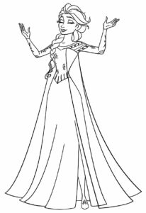 desenhos elsa para colorir