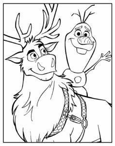 desenhos olaf para colorir e pintar em pdf
