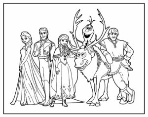 desenhos frozen para pintar gratis