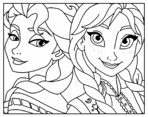 desenhos elsa e anna para colorir grátis