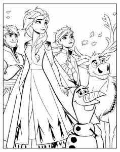 desenhos frozen personagens para colorir