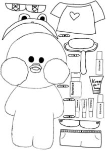 roupas de paper duck para imprimir