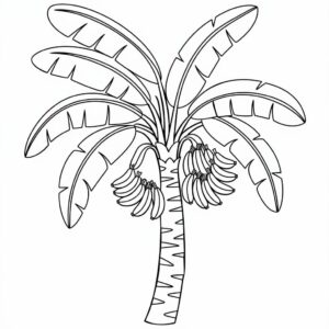 desenho de bananeira para crianças de 2 ano para colorir