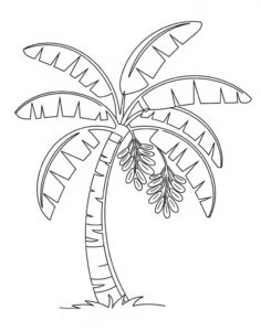 desenho de bananeira para crianças de 4 ano para colorir