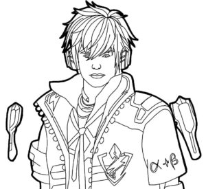 desenho de personagem free fire para colorir