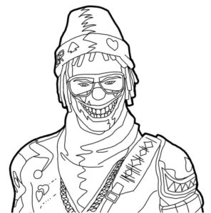 desenho free fire joker rapper para pintar