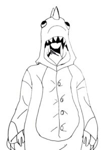 desenhos de dino free fire para colorir e pintar