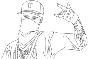 desenhos do free fire hip hop elite para colorir