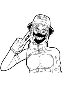 ilustração do free fire para baixar e colorir