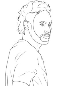 baixar desenho de neymar para colorir de graça