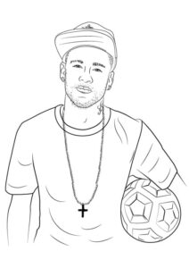 desenho de neymar para criancas para colorir