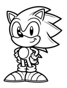 desenho do sonic the hedgehog pintar grátis