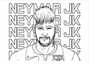 desenho neymar expressão facial para colorir