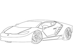 desenho de carro lamborghini centenario para colorir