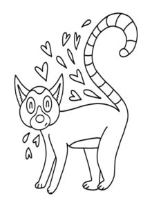desenho de lêmure imprimível para colorir