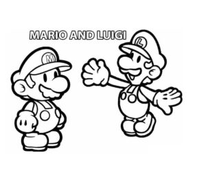 desenho de mario e luigi imprimível grátis para crianças para colorir