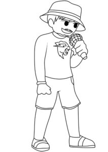 desenho de mrbeast apresentador para pintar