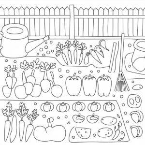 desenho de uma horta linda para colorir