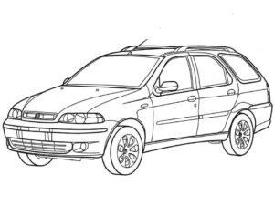 desenho fiat palio para colorir