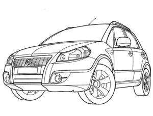 desenho fiat sedici para colorir