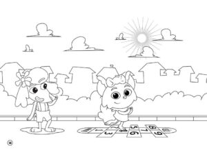 desenho luka e mel de caninópolis para colorir