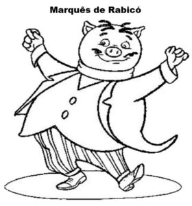 desenho marquês de rabicó para colorir