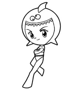 desenho tubarina para colorir