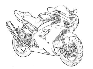 desenhos de motocicleta kawasaki para colorir