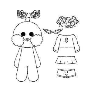 roupas de paper duck para personalizar