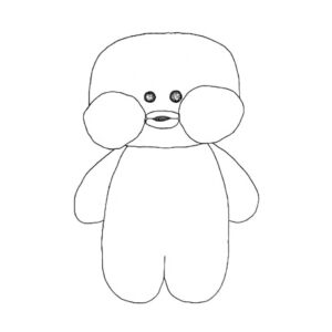 imagem de paper duck para baixar e colorir