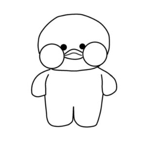 desenho de pato paper duck para colorir