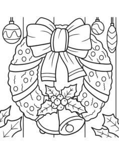 guirlanda de natal para colorir