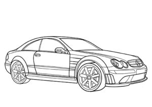 desenho carro mercedes clk class para colorir