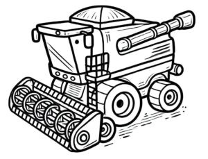 desenho de colheitadeira para crianças de 1 ano para colorir