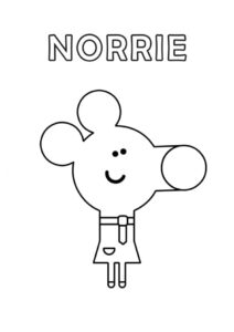 desenho de norrie de hey duggee para colorir