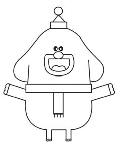 desenhos de duggee sorridente feliz para colorir