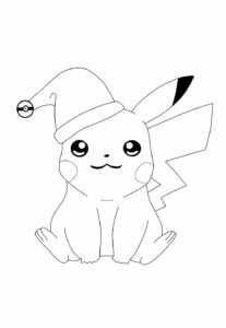 baixar desenhos de pikachu de natal para imprimir e colorir em pdf