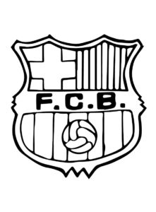 desenhos para colorir escudo do barcelona