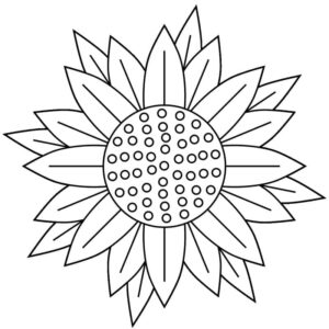 desenho de girassol fácil para colorir