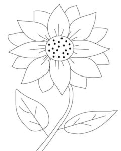 desenho de girassol simples para colorir