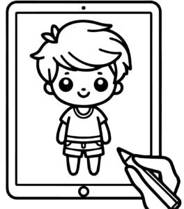 Desenho de IPad ikidspad Básico para colorir