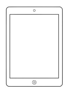 Desenho de Um iPad ikidspad para colorir