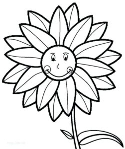 colorir girassol pdf