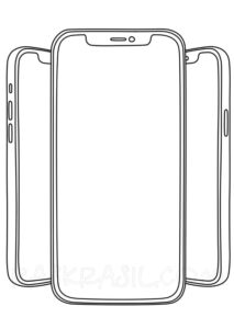 desenho de ikidspad iphone novo para colorir